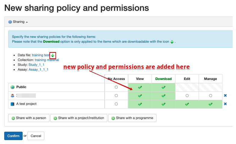 assign new policy and permissions